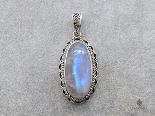 PA517 Pendentif Argent Massif Pierre de Lune