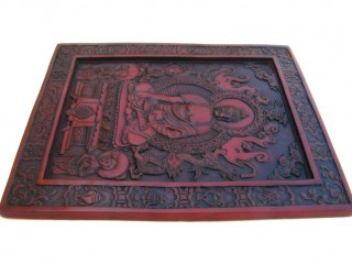 Div24 Plaque Bouddha Astamangala Dragon 