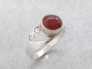 BA607 Bague Argent Massif Onyx. Taille 56