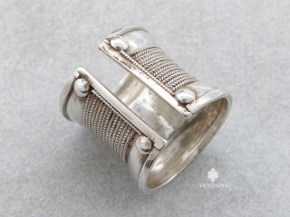 BA272 Bague Tibétaine Argent Massif