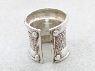 BA272 Bague Tibétaine Argent Massif