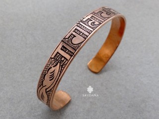 BrD430 Bracelet Tibétain Cuivre Mantra