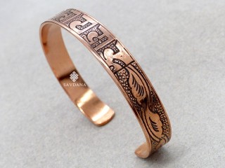 BrD430 Bracelet Tibétain Cuivre Mantra