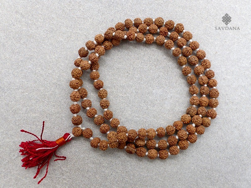 Mala172 Mala de Prières Tibétain Rudraksha