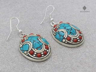 BdOD77 Boucles d’Oreille Tibétaines