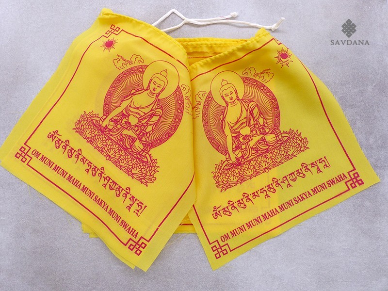 DP40 Drapeaux de Prières Tibétains Bouddha