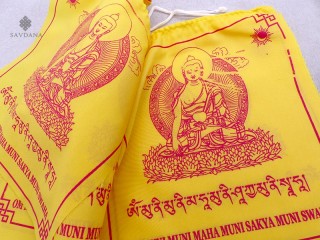 DP40 Drapeaux de Prières Tibétains Bouddha