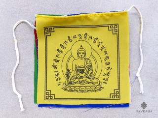 DP44 Drapeaux de Prières Tibétains Bouddha