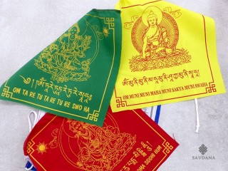 DP46 Drapeaux de Prières Tibétains Bouddha