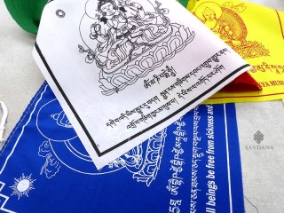DP46 Drapeaux de Prières Tibétains Bouddha