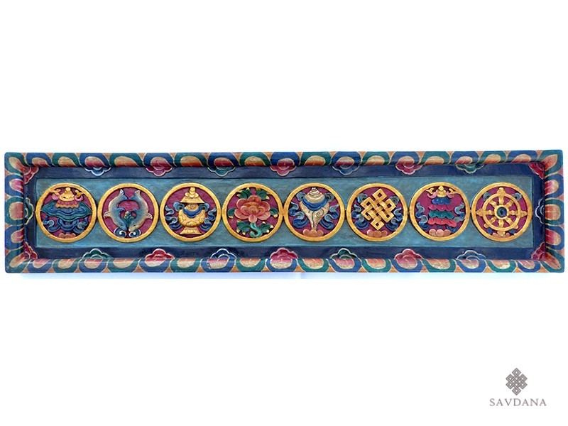 Div75. Panneau Astamangala Signes Auspicieux