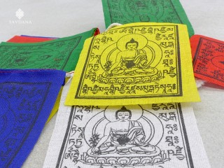 DP48 Drapeaux de Prières Tibétains Bouddha