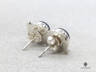 BdOA251 Boucles d'Oreille Argent Massif Onyx