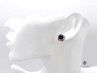 BdOA251 Boucles d'Oreille Argent Massif Onyx