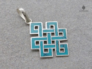 PA627 Pendentif Argent Massif Noeud sans Fin