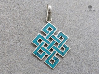 PA627 Pendentif Argent Massif Noeud sans Fin