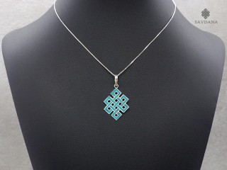 PA627 Pendentif Argent Massif Noeud sans Fin