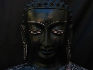 St34 Statue Bouddha Signes Auspicieux Mantra