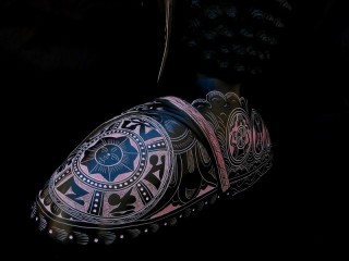 St34 Statue Bouddha Signes Auspicieux Mantra