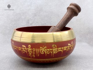 BC124 Bol Chantant Tibétain Yeux de Bouddha Mantra