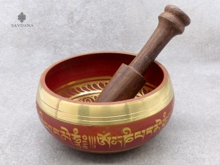 BC124 Bol Chantant Tibétain Yeux de Bouddha Mantra