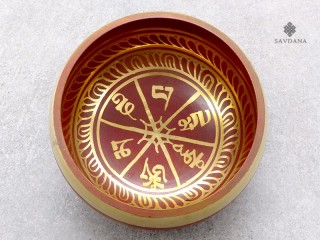 BC124 Bol Chantant Tibétain Yeux de Bouddha Mantra