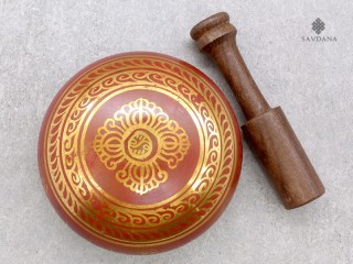 BC124 Bol Chantant Tibétain Yeux de Bouddha Mantra