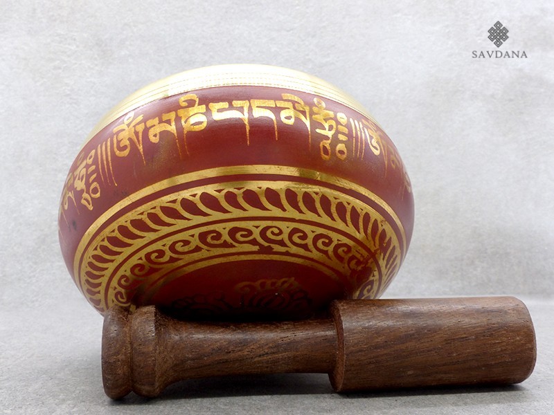 BC124 Bol Chantant Tibétain Yeux de Bouddha Mantra