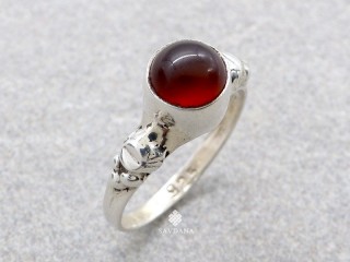 BA634 Bague Argent Massif Onyx. Taille 56