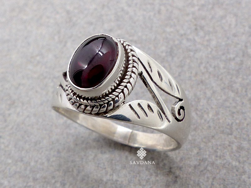 Bague En Argent Massif 925 Avec Tsavorite Naturelle - Pierre 21x17x6 Mm, Taille 58, Fabrication Française