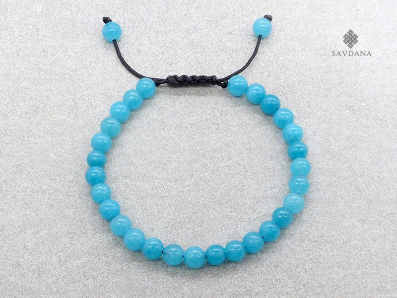 BrMala451 Bracelet Mala de Prières Tibétain Agate