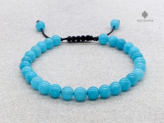 BrMala451 Bracelet Mala de Prières Tibétain Agate