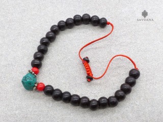 BrMala38 Bracelet Mala de Prières Tibétain Bois