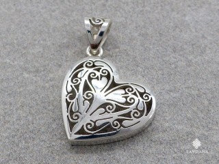 PA571 Pendentif Argent Massif Coeur