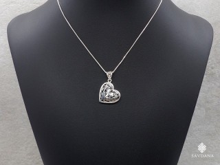 PA571 Pendentif Argent Massif Coeur