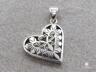 PA633 Pendentif Argent Massif Coeur
