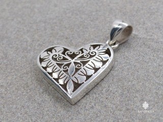 PA633 Pendentif Argent Massif Coeur
