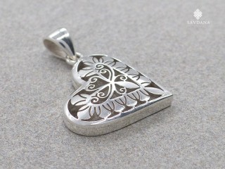 PA633 Pendentif Argent Massif Coeur