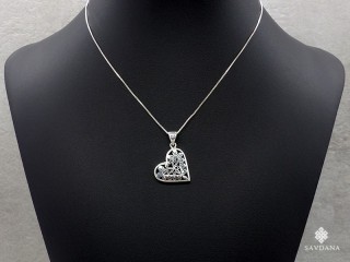 PA633 Pendentif Argent Massif Coeur