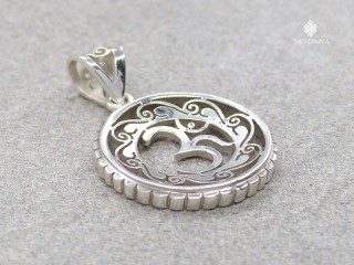 PA663 Pendentif Argent Massif Om