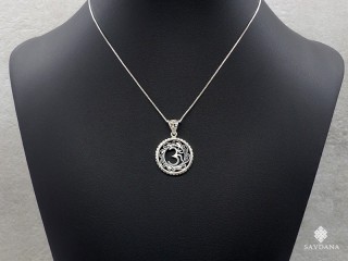 PA663 Pendentif Argent Massif Om