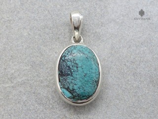 PA657 Pendentif Argent Massif Turquoise