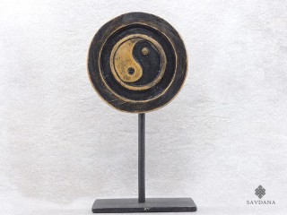 Div113 Sculpture Yin Yang Bois Exotique