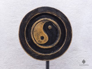 Div113 Sculpture Yin Yang Bois Exotique