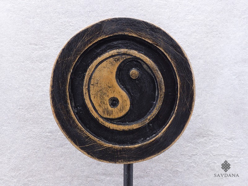 Div113 Sculpture Yin Yang Bois Exotique