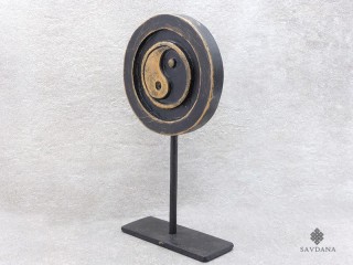 Div113 Sculpture Yin Yang Bois Exotique