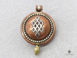P96 Pendentif Ghau Noeud Sans Fin Dorje Vajra
