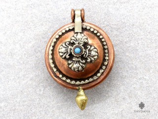 P96 Pendentif Ghau Noeud Sans Fin Dorje Vajra