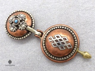 P96 Pendentif Ghau Noeud Sans Fin Dorje Vajra