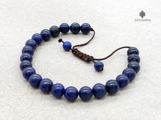 BrMala316 Bracelet Mala de Prières Tibétain Lapis Lazuli